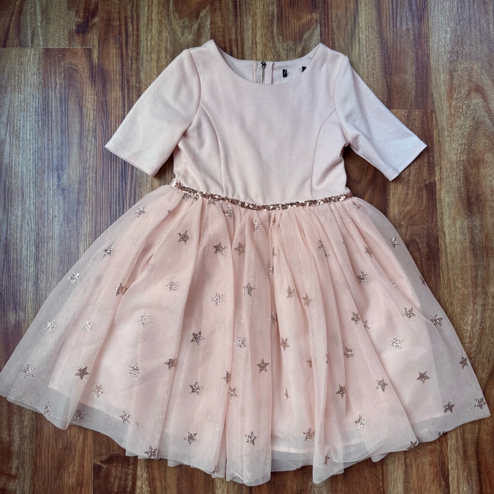 Nordstrom Elegant Pink Starry Kids Dress